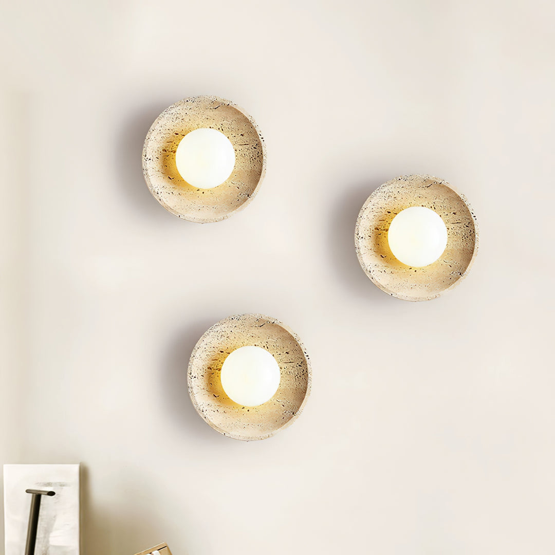 Stenen maansverduistering wandlamp