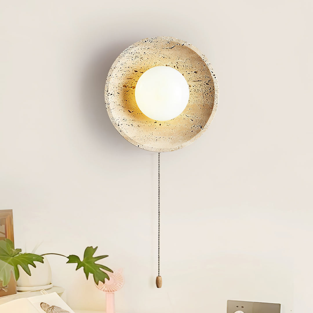 Stenen maansverduistering wandlamp