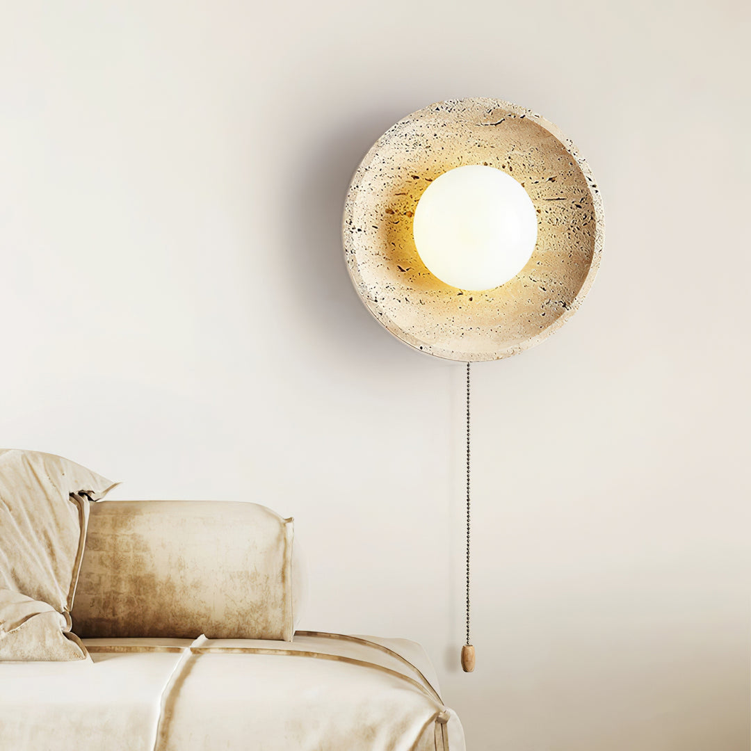 Stenen maansverduistering wandlamp