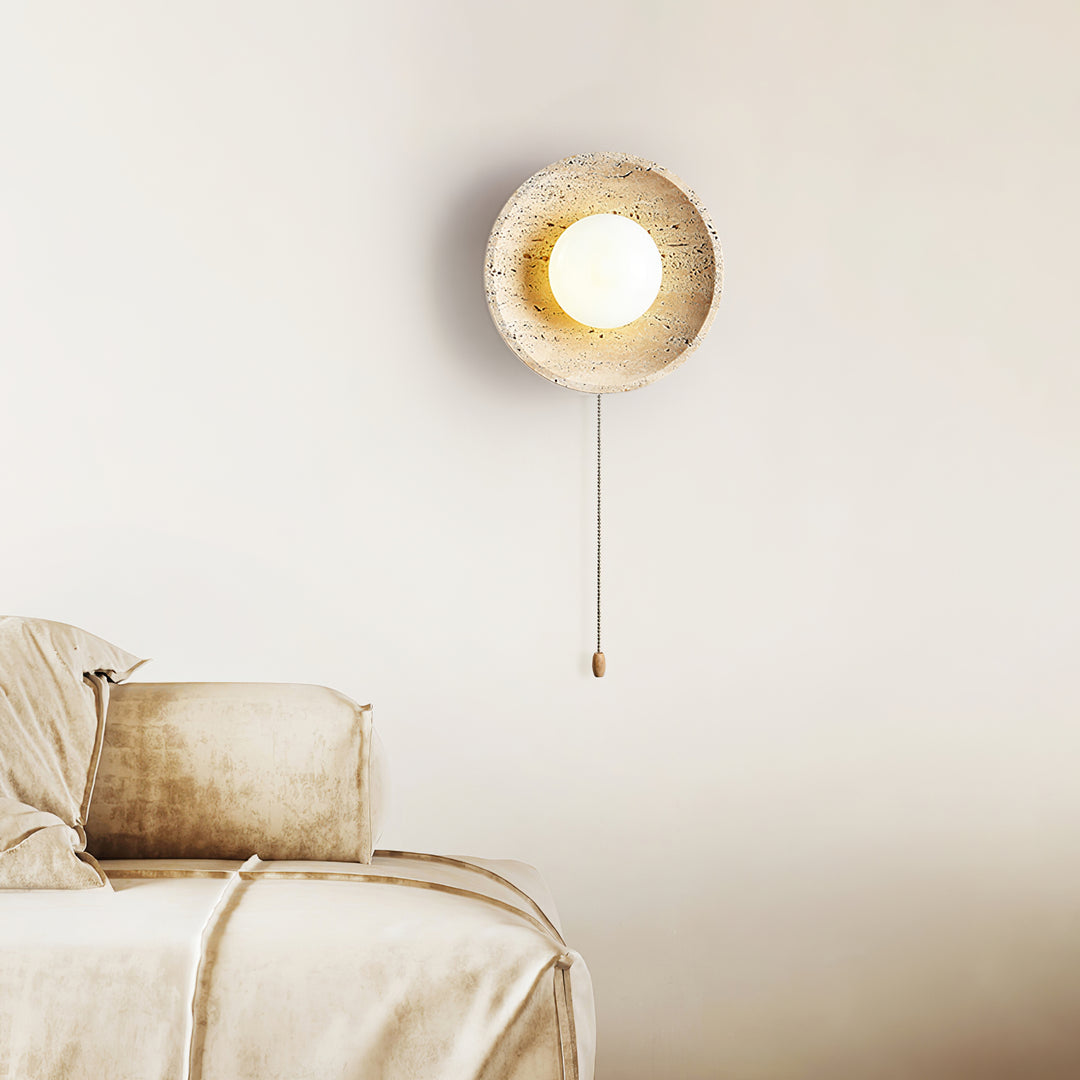 Stenen maansverduistering wandlamp