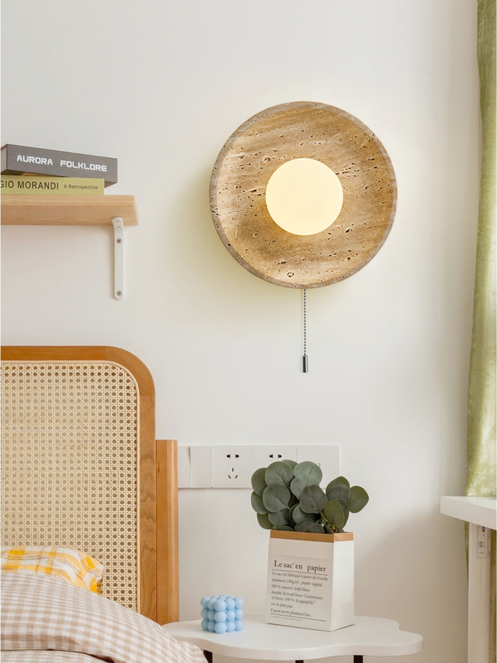 Stenen maansverduistering wandlamp