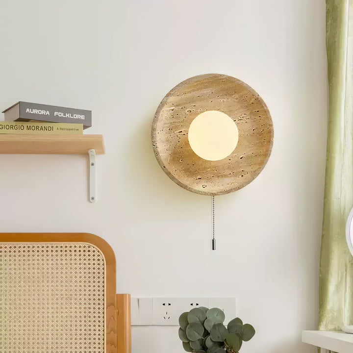 Stenen maansverduistering wandlamp