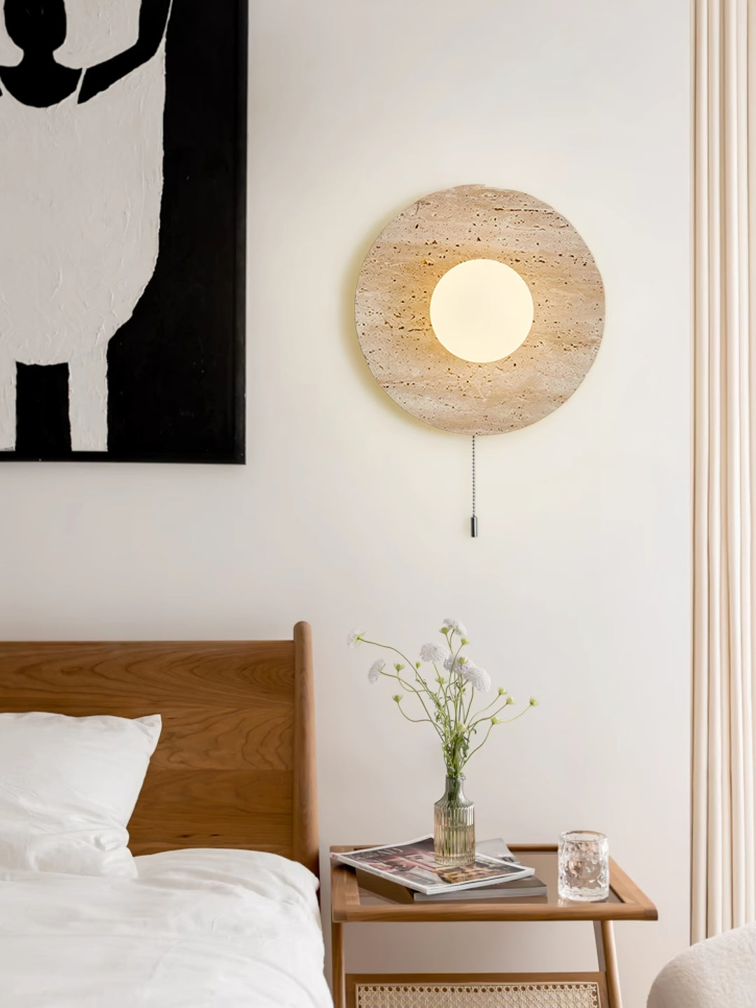 Stenen maansverduistering wandlamp