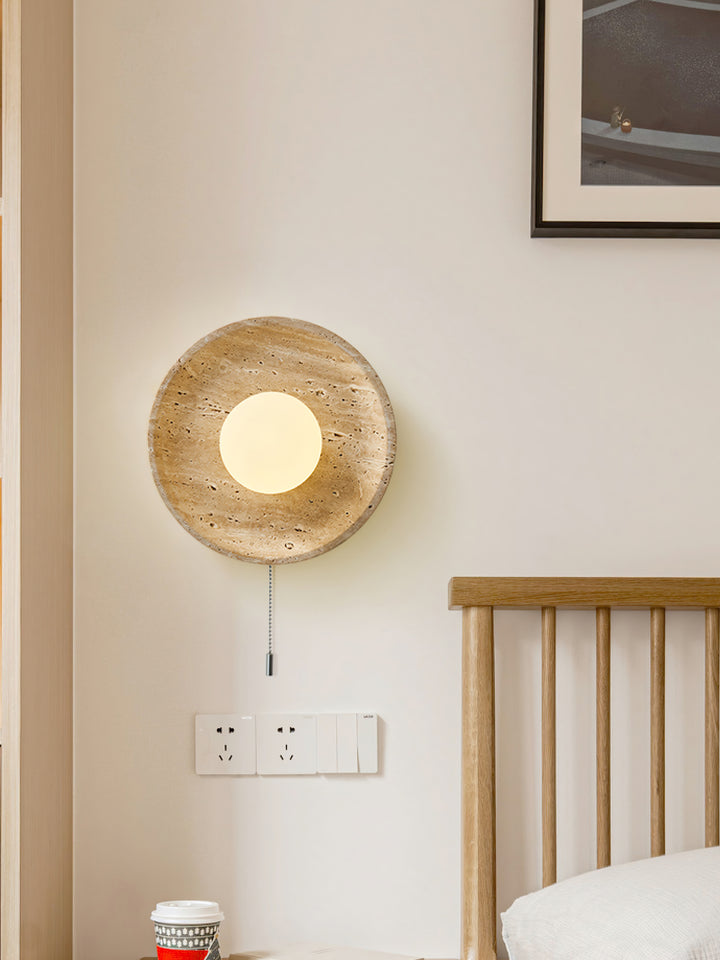 Stenen maansverduistering wandlamp