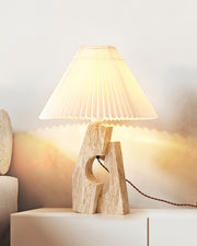 Lampe de table pilier en pierre