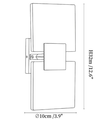 Arandela Strata Shift Jade — Dimension drawings 1