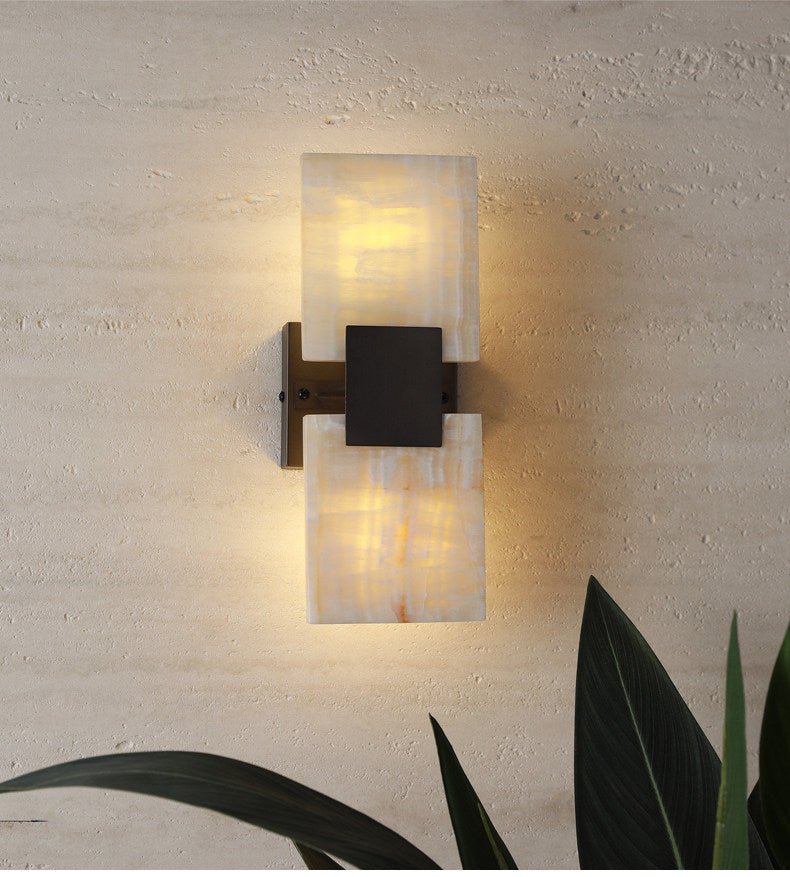 Strata Shift Alabaster Wall Lamp - Vakkerlight