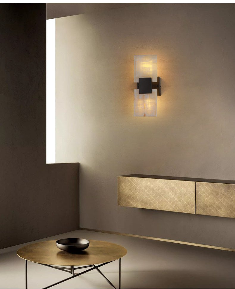 Strata Shift Alabaster Wall Lamp - Vakkerlight