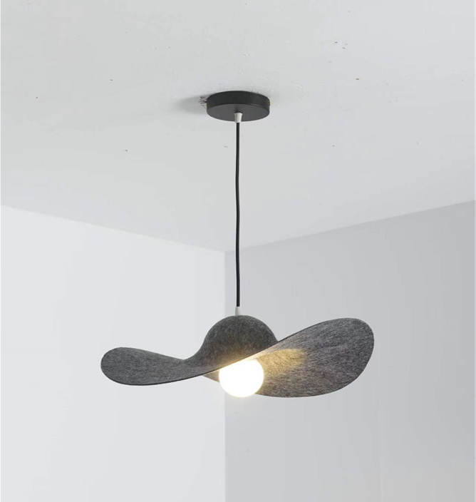 Straw Hat Acoustic Pendant Light