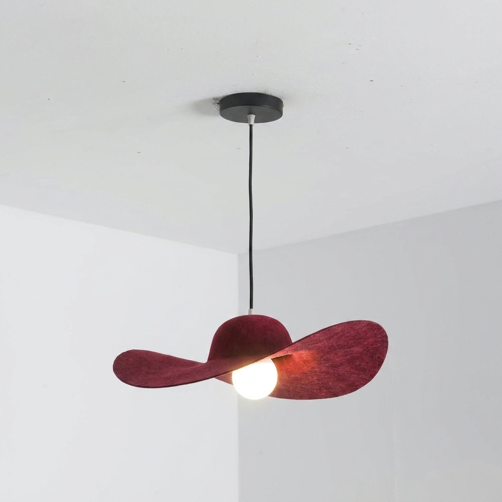 Straw Hat Acoustic Pendant Light