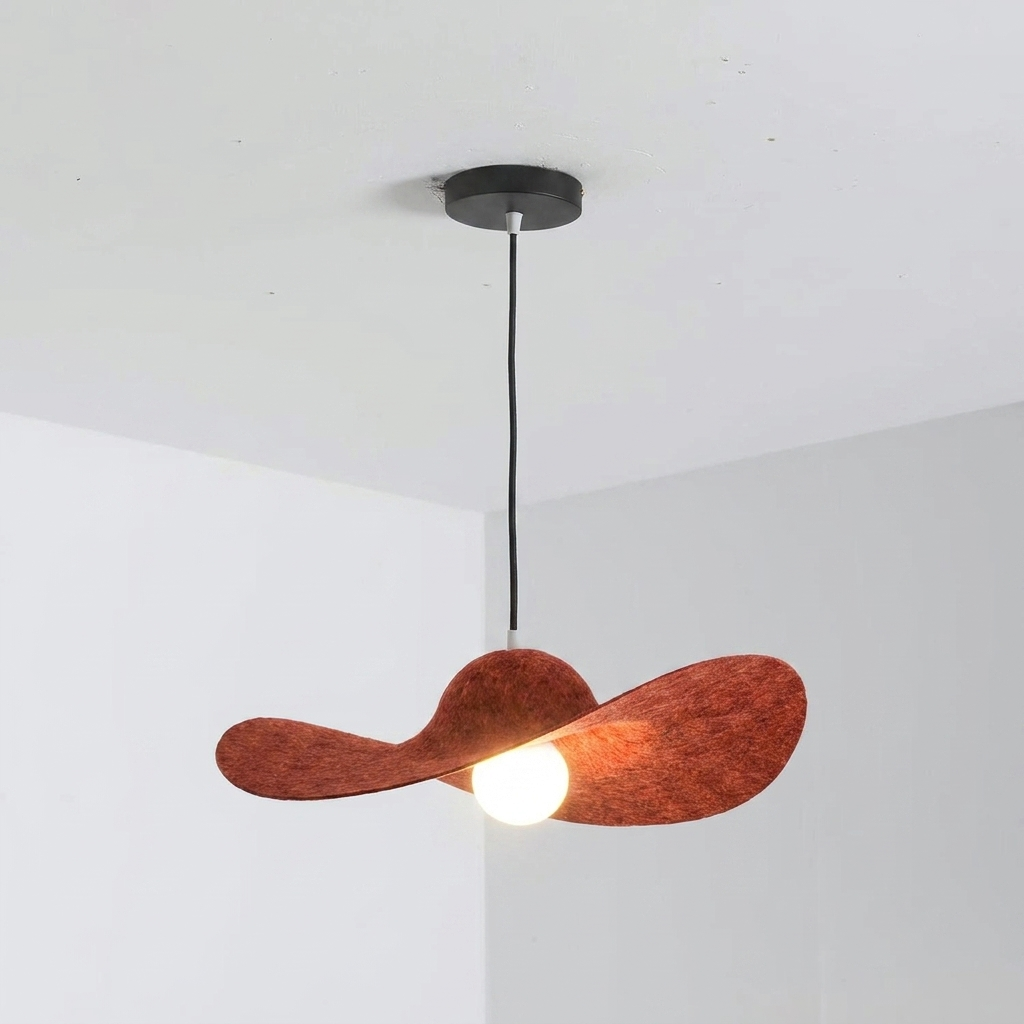 Straw Hat Acoustic Pendant Light