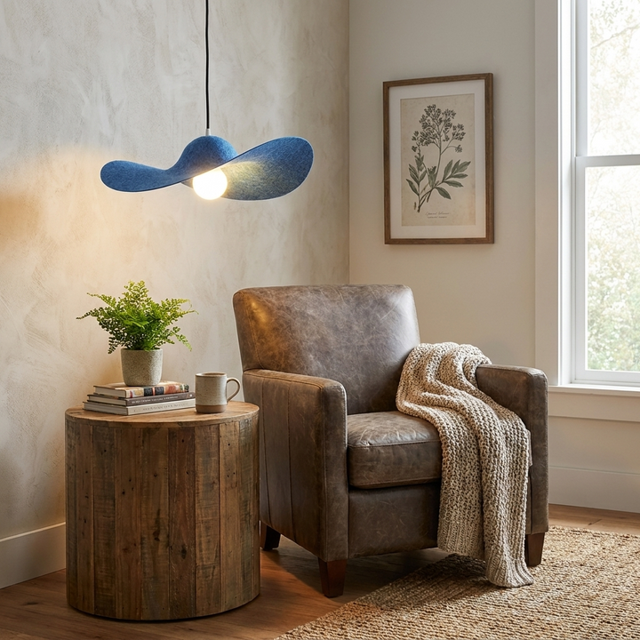 Straw Hat Acoustic Pendant Light