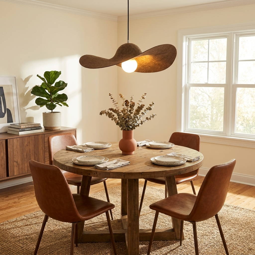 Straw Hat Acoustic Pendant Light