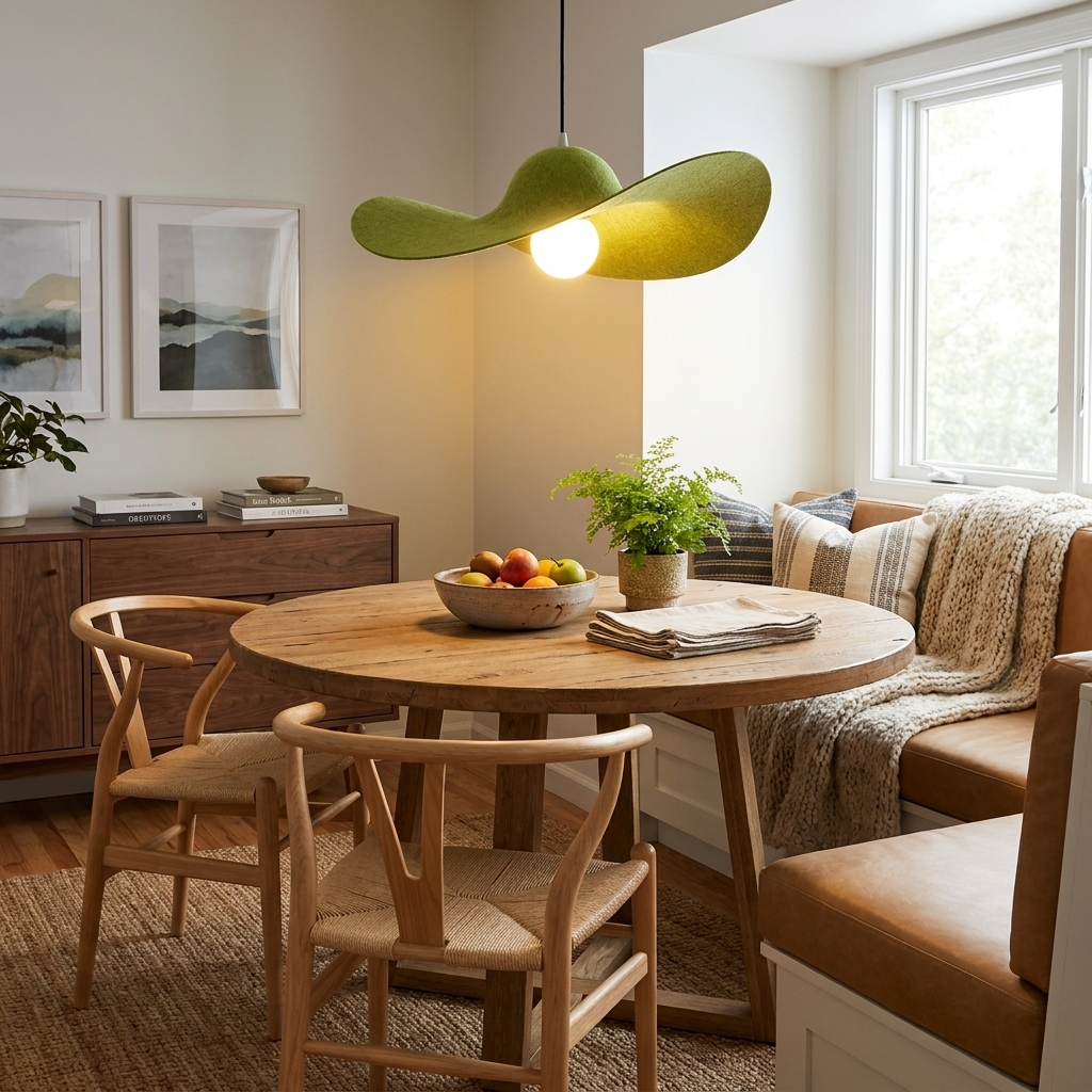 Straw Hat Acoustic Pendant Light