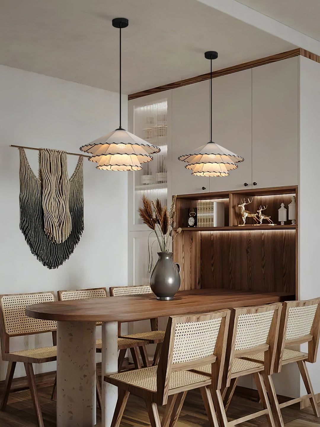 Lotus Leaf Fabric Pendant Light - Vakkerlight