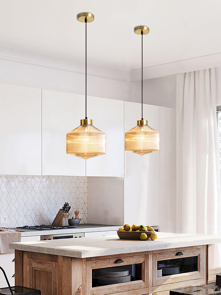 Striped Spinning Top Pendant Light - Vakkerlight