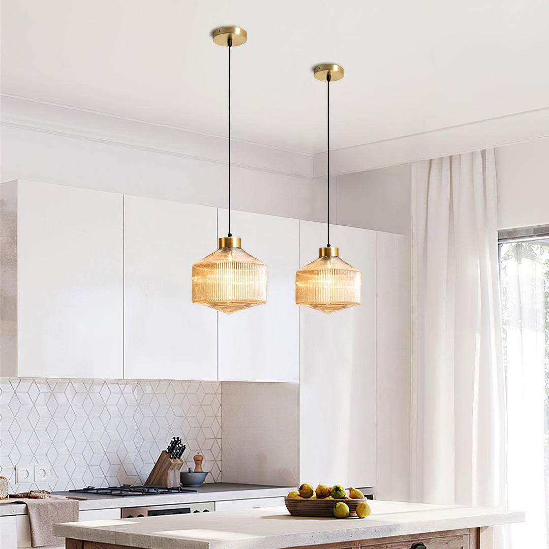 Striped Spinning Top Pendant Light - Vakkerlight