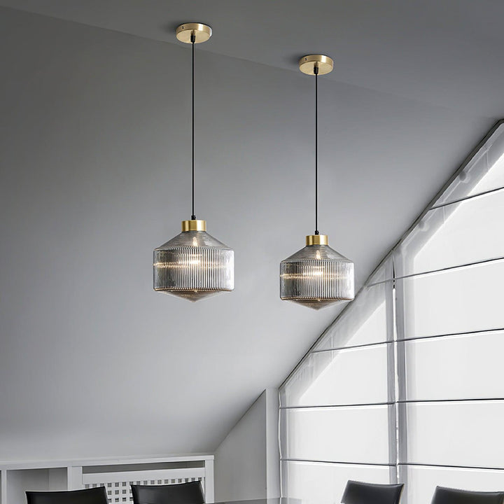 Striped Spinning Top Pendant Light - Vakkerlight