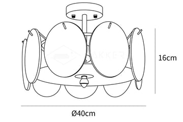 Sue-Anne Ceiling Lamp — Dimension drawings 1