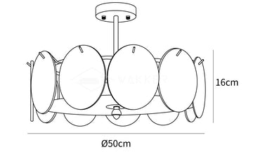 Sue-Anne Ceiling Lamp — Dimension drawings 2