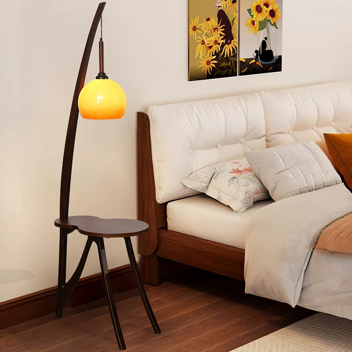 Arc Wood Hanging Floor Lamp - Vakkerlight