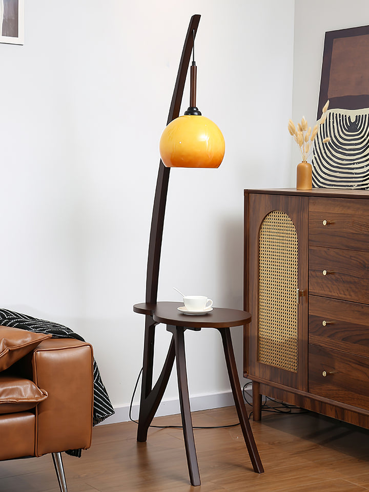 Arc Wood Hanging Floor Lamp - Vakkerlight