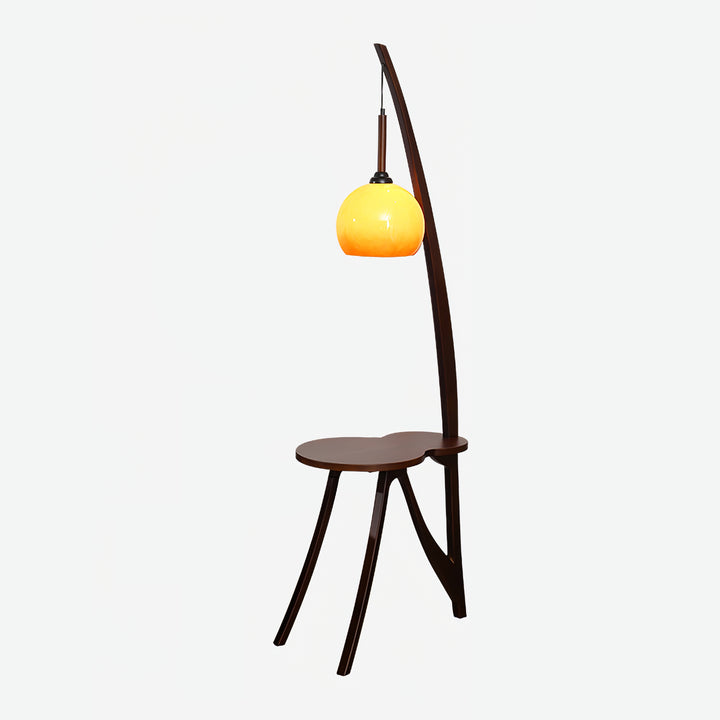 Arc Wood Hanging Floor Lamp - Vakkerlight