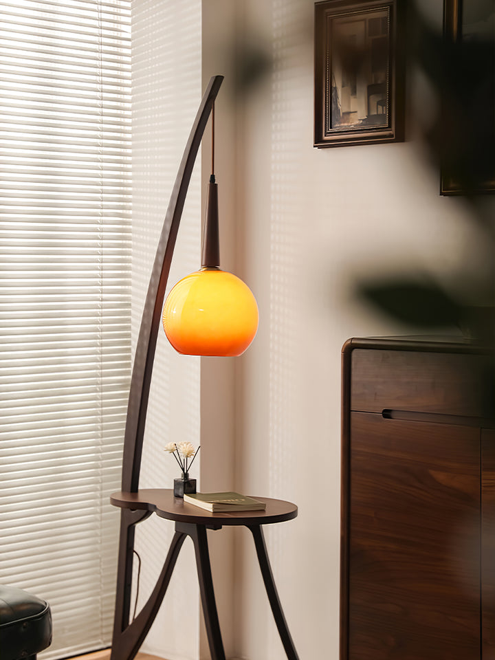 Arc Wood Hanging Floor Lamp - Vakkerlight