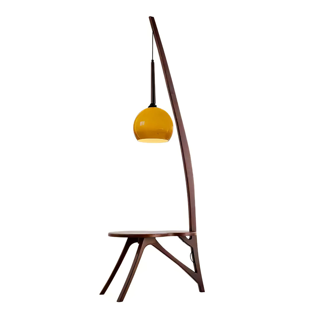 Arc Wood Hanging Floor Lamp - Vakkerlight