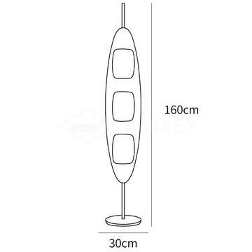 Surfboard Lampada da Terra — Disegni quotati 1
