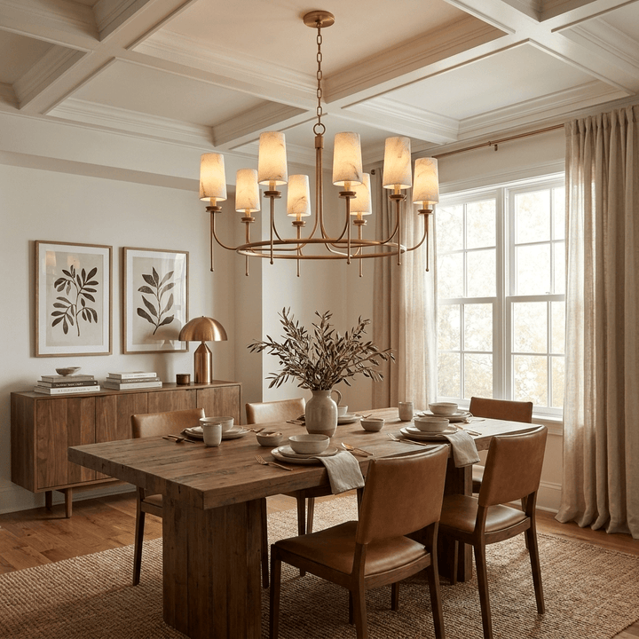 Sutton Alabaster Ring Chandelier - Vakkerlight
