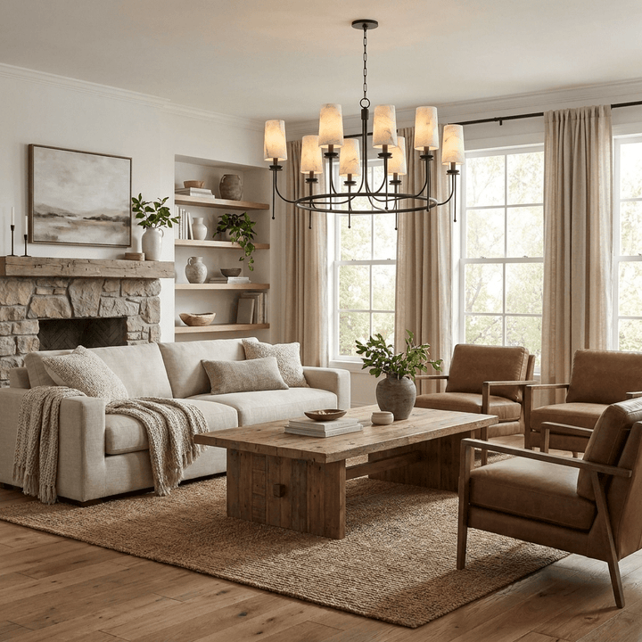 Sutton Alabaster Ring Chandelier - Vakkerlight