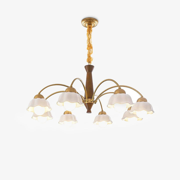 Swedish Modern Brass Chandelier - Vakkerlight