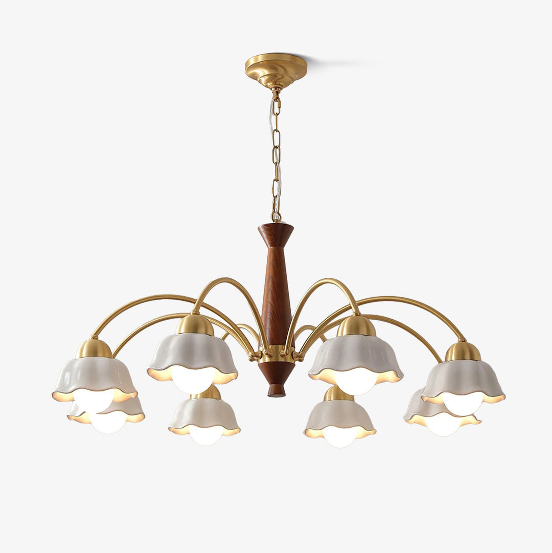 Swedish Modern Brass Chandelier - Vakkerlight