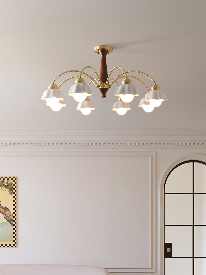 Swedish Modern Brass Chandelier - Vakkerlight