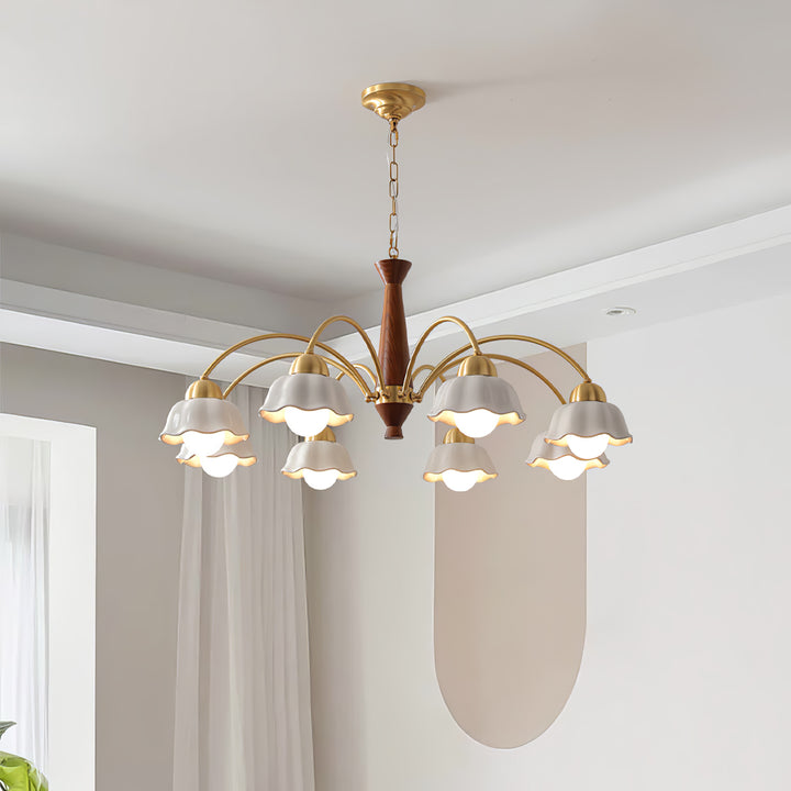 Swedish Modern Brass Chandelier - Vakkerlight