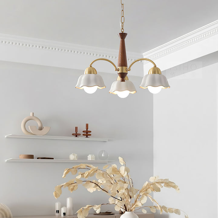 Swedish Modern Brass Chandelier - Vakkerlight