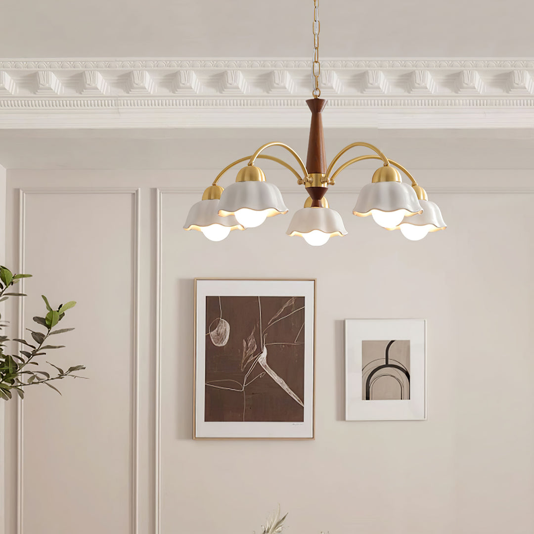 Swedish Modern Brass Chandelier - Vakkerlight