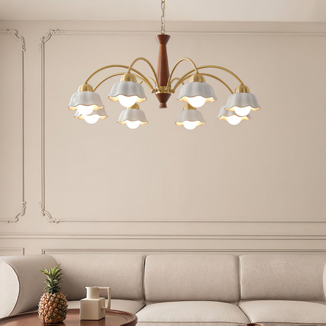 Swedish Modern Brass Chandelier - Vakkerlight