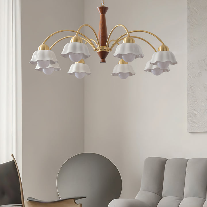 Swedish Modern Brass Chandelier - Vakkerlight