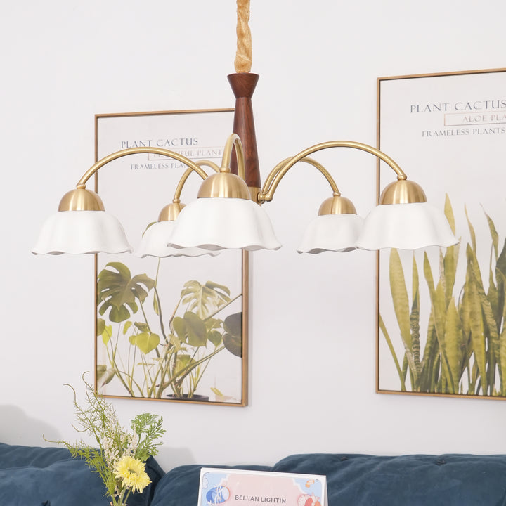 Swedish Modern Brass Chandelier - Vakkerlight