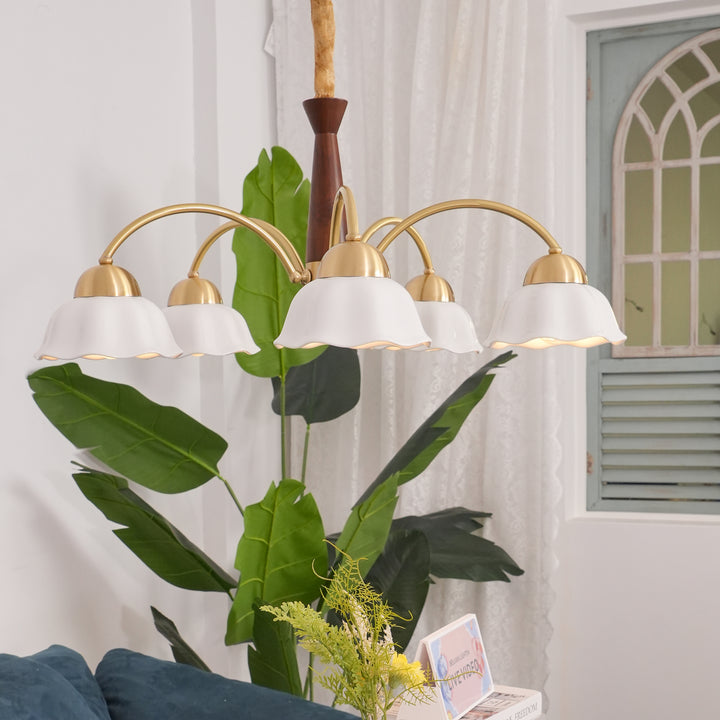 Swedish Modern Brass Chandelier - Vakkerlight