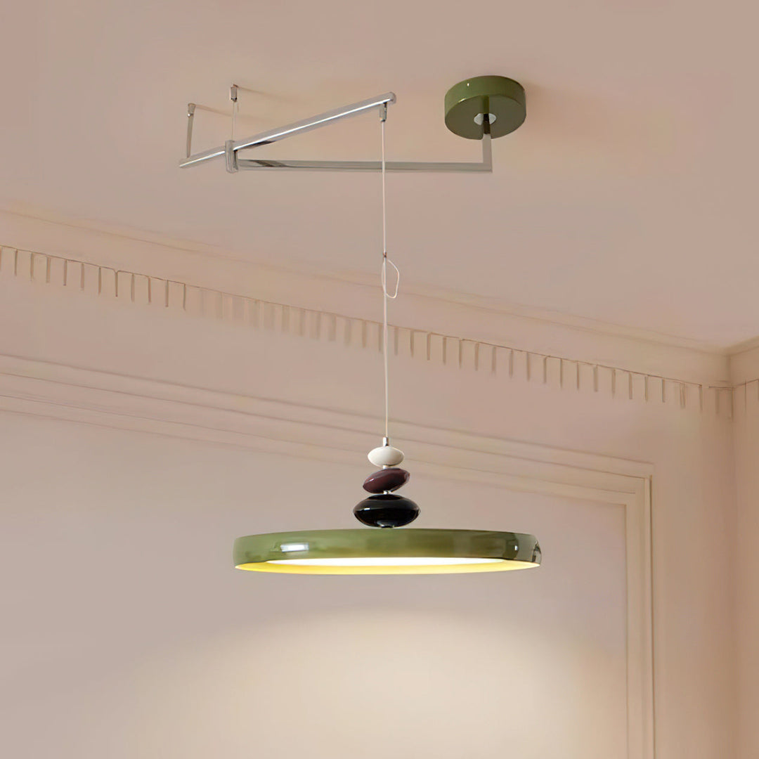 Swing Arm Stone Pendant Light