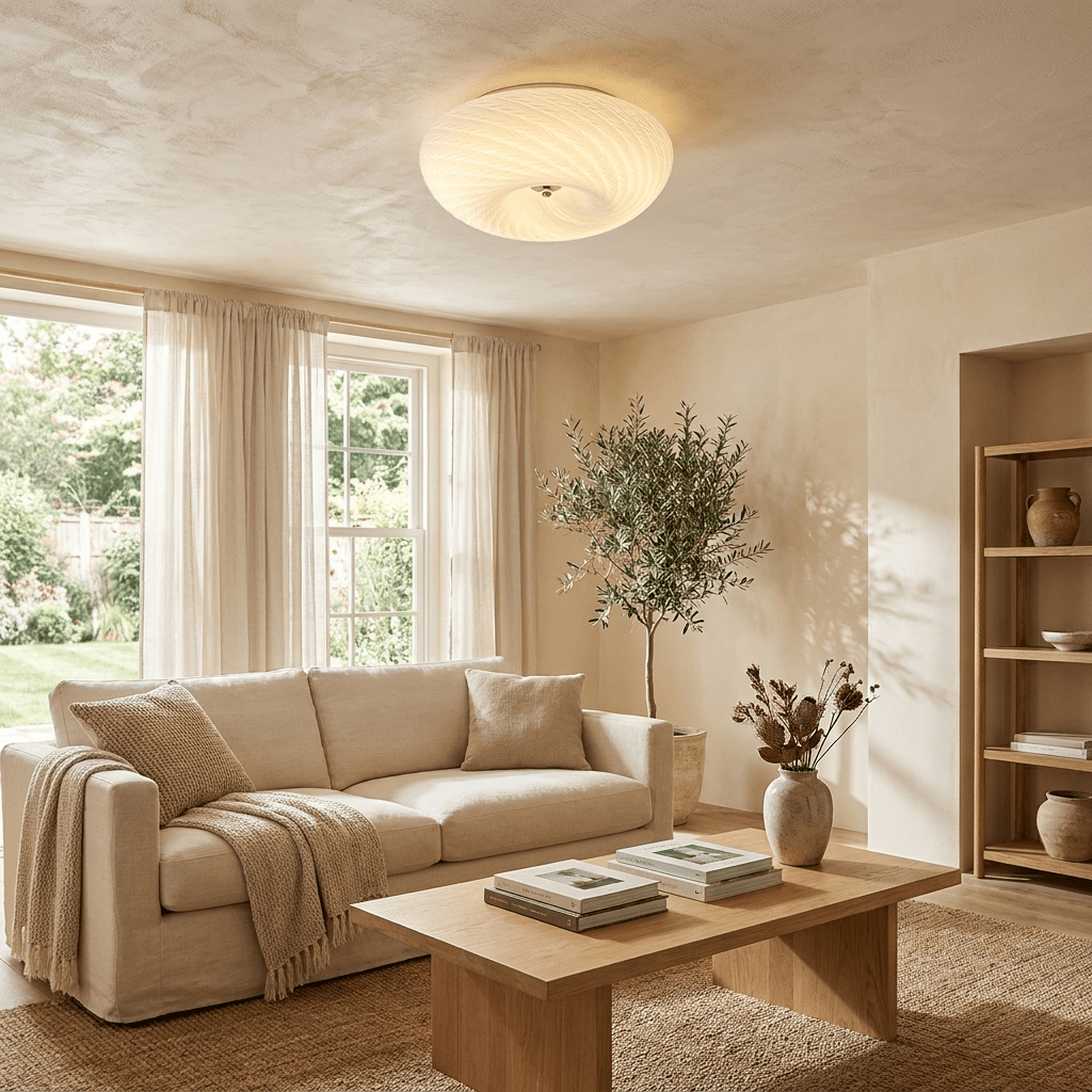 Swirl Glass Flush Mount - Vakkerlight