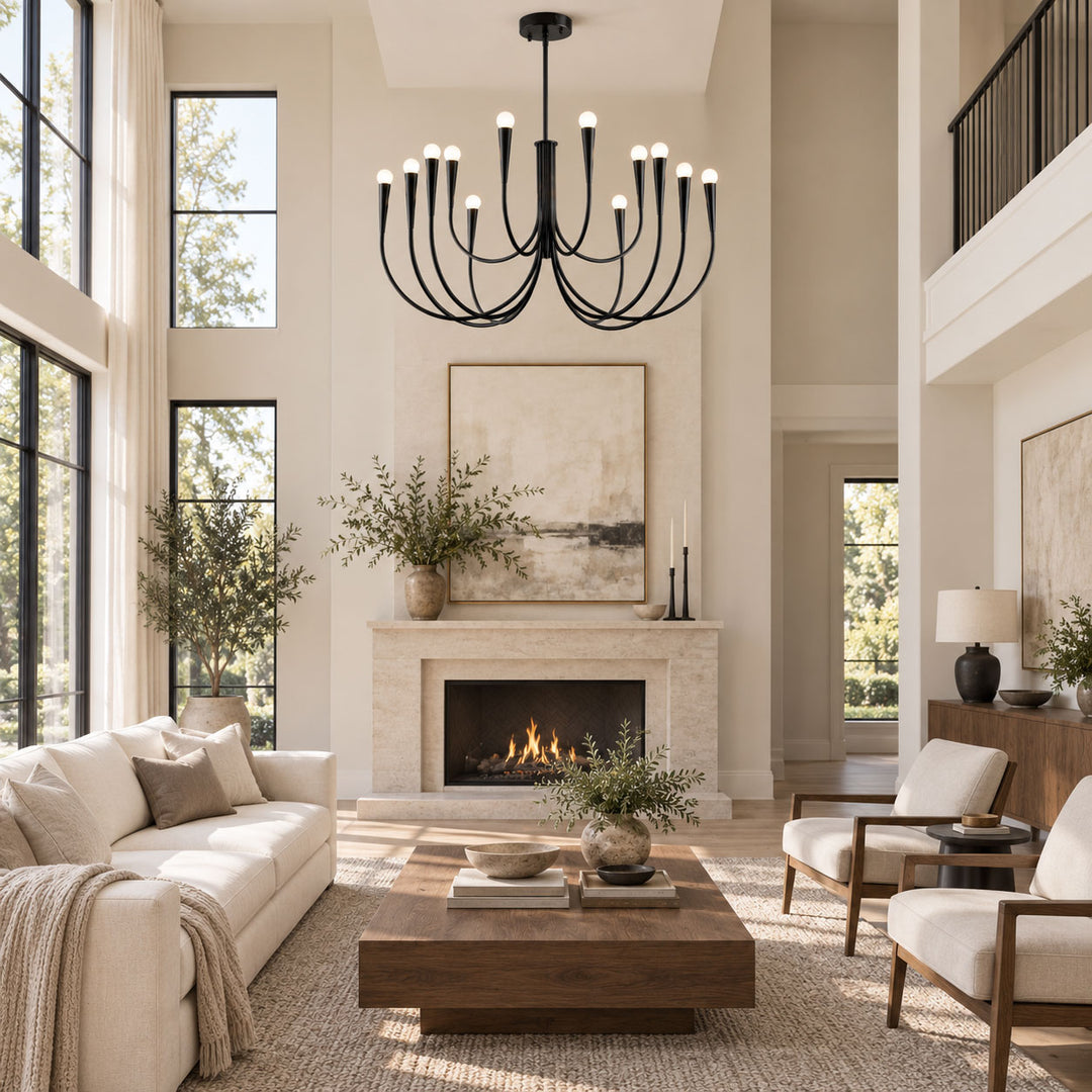 Swoop Arm Chandelier