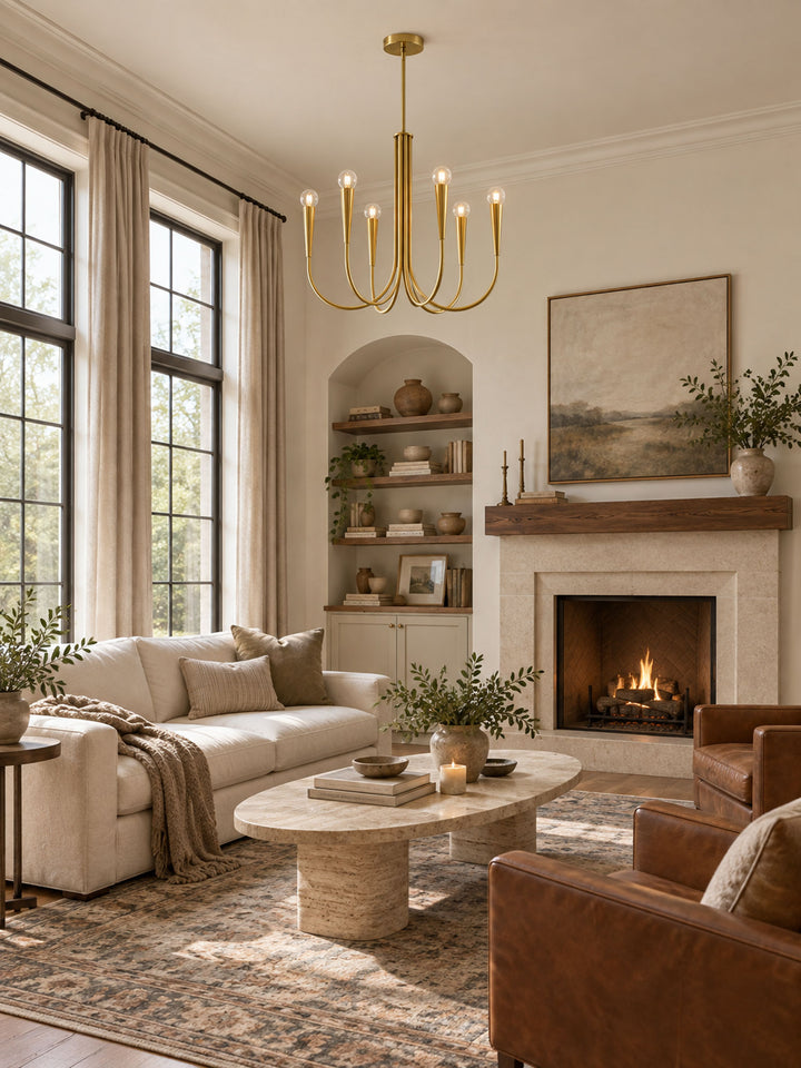 Swoop Arm Chandelier