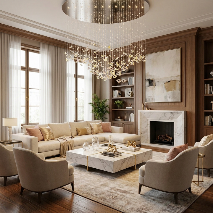 Sylvane LED K9 Crystal Branch Chandelier