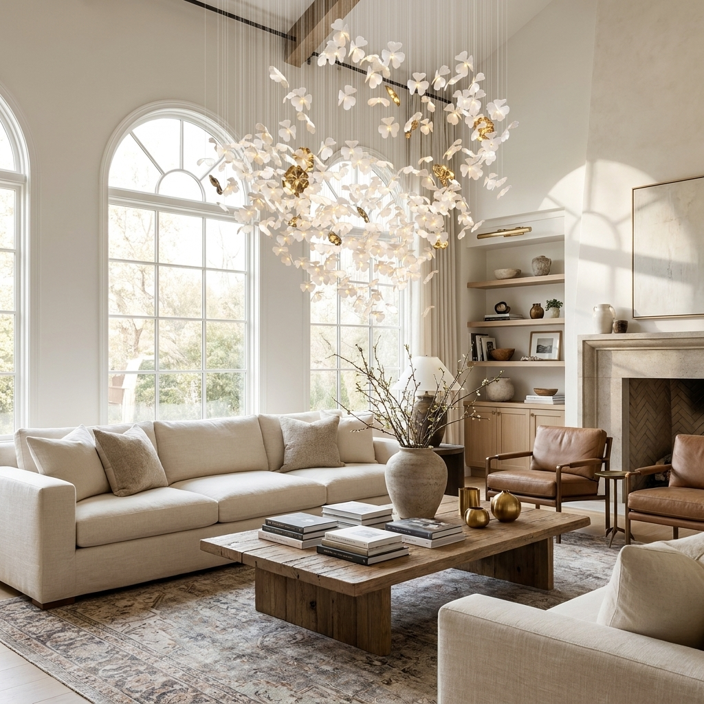 Sylvara Ceramic Blossom Chandelier