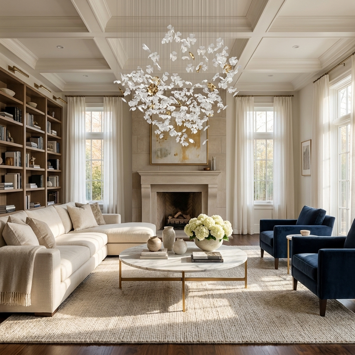 Sylvara Ceramic Blossom Chandelier