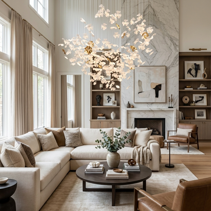 Sylvara Ceramic Blossom Chandelier